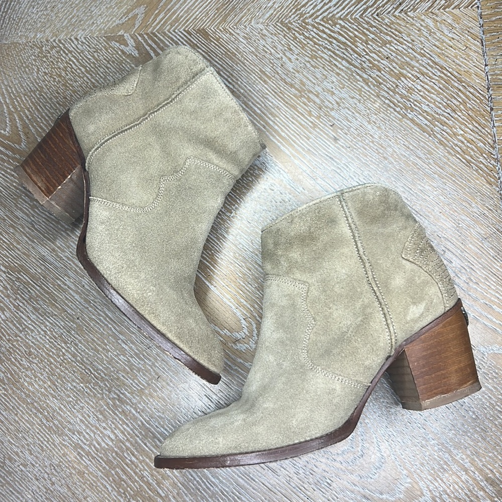 ZADIG&VOLTAIRE Tan Suede Leather Ankle Boots 36